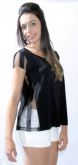 blusa preta transparente
